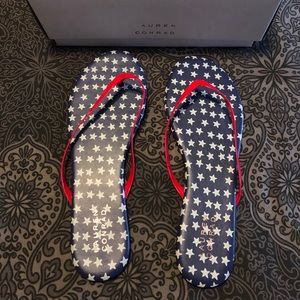 Lauren Conrad Stars and Stripes sandals sz 10